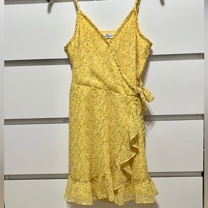 Ruffle Floral Wrap Dress